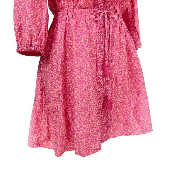 VINEYARD VINES Floral All Over Bloussan Dress in Sweet Taffy Pink/Orange Size 6 - Picture 5 of 10